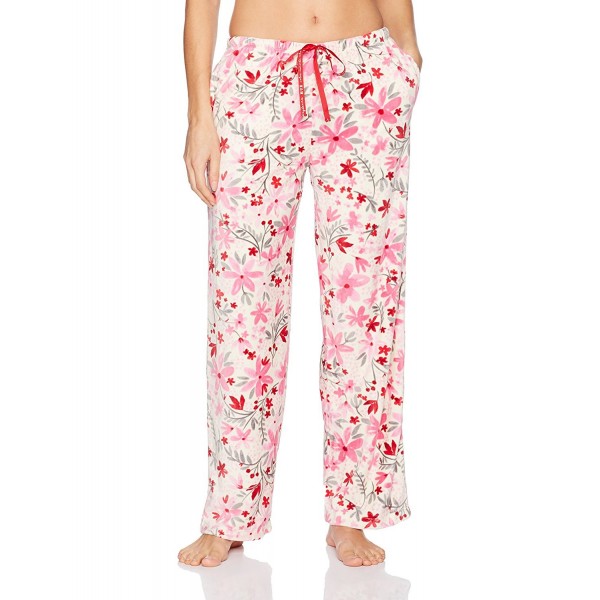Women's Flurry Floral Pajama Pant With Pockets - Off White - C8186NN5UKQ