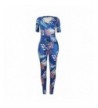 Stretch Tropical Bodycon Jumpsuit Rompers