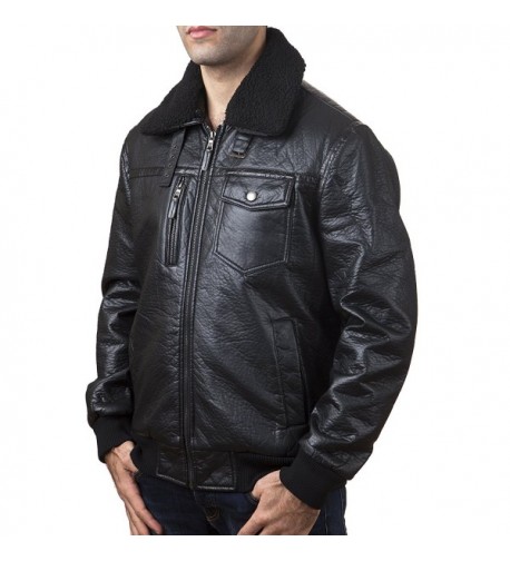 K Collection Front Faux Leather Jacket
