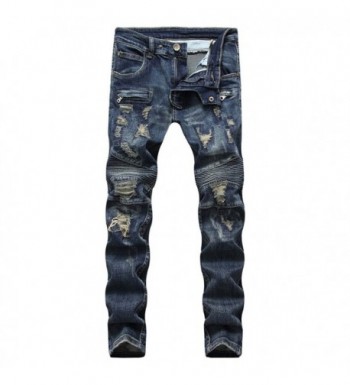 ONTTNO Ripped Skinny Distressed 001Blue