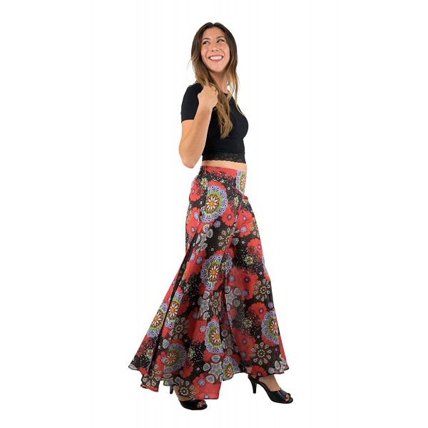 Women's Palazzo Pant multicolored - Red - CP12MYAUA5D