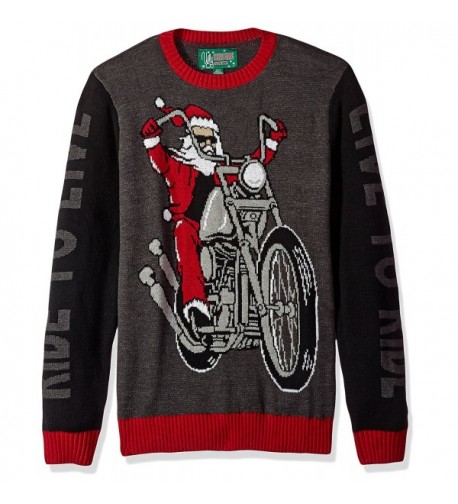 Ugly Christmas Sweater Motorcycle Santa Live