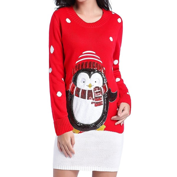 V28 Christmas Sweater Shining Penguin