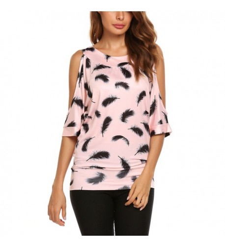 Easther Shoulder Feather print Shirt