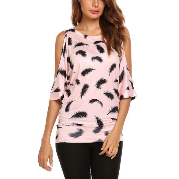 Easther Shoulder Feather print Shirt