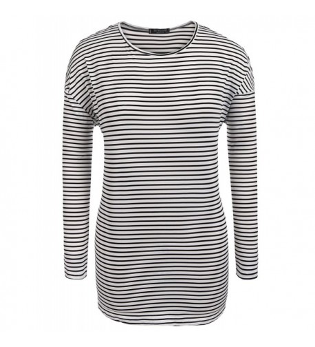 INVOLAND Womens Striped T Shirt Pullover