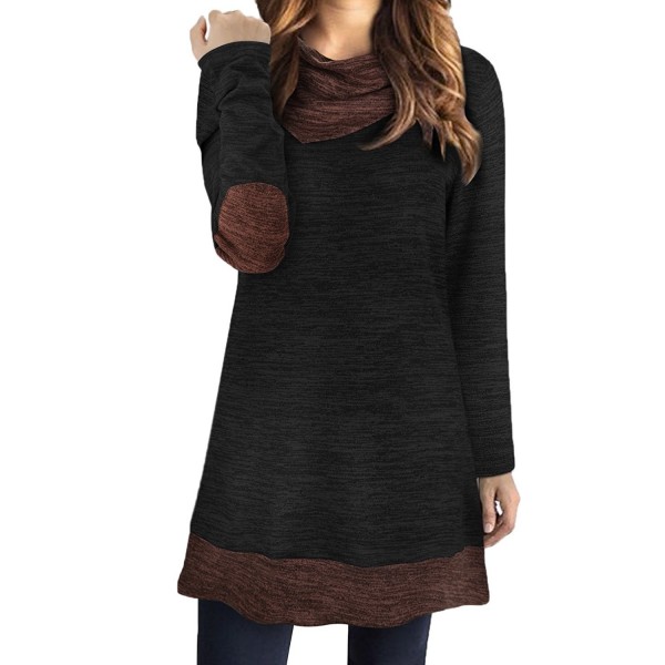 STYLEWORD Womens Sleeve Patchwork Casual