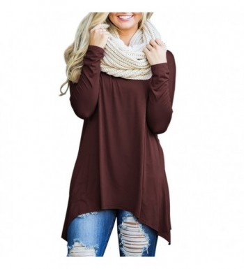OUGES Women Sleeve Casual Coffee