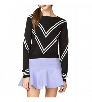 Striped Crewneck Pullover Sweater Multicoloured