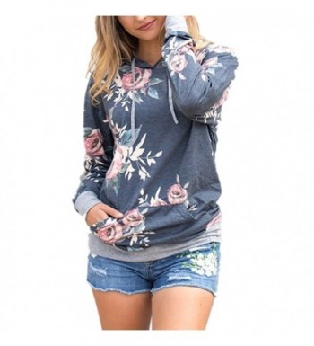 Hoodie Pullover Floral Zerorun Sweatshirt