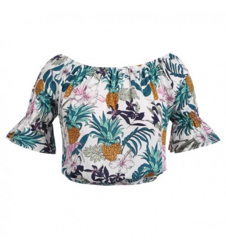 Fashion Bohemian Pineapple T Shirt Shoulder