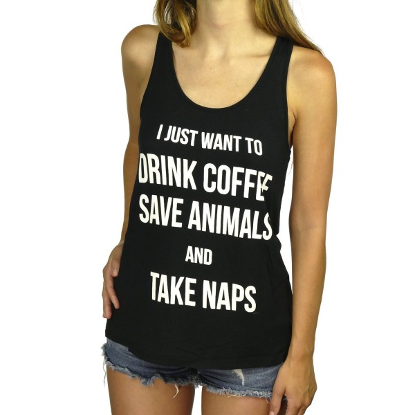 Drink Coffee Animals Womens Large