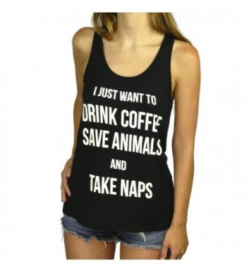Drink Coffee Animals Womens Large