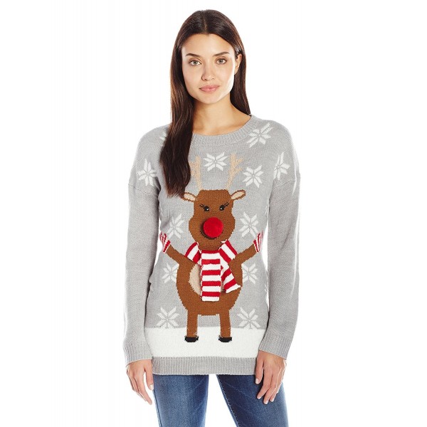 Notations Womens Rudolph Christmas Sweater