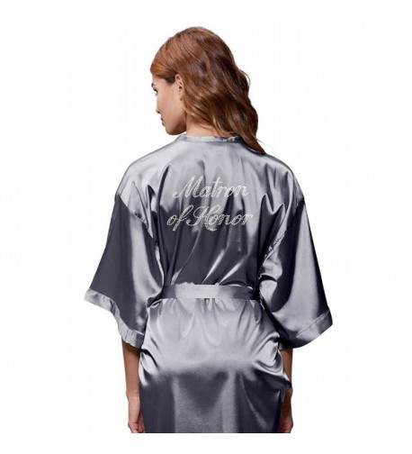 Turquaz Linen Kimono Rhinestone Charcoal