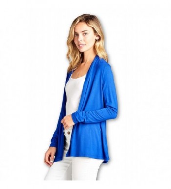 ReneeC. Women's Extra Soft Natural Bamboo Open Front Cardigan - Made In ...