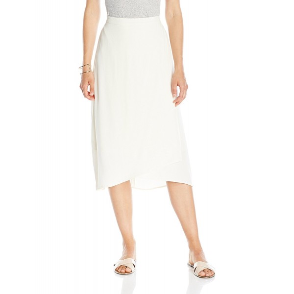 Women's Long Crepe Wrap Skirt - Whisper White - CL12O2Y05R1