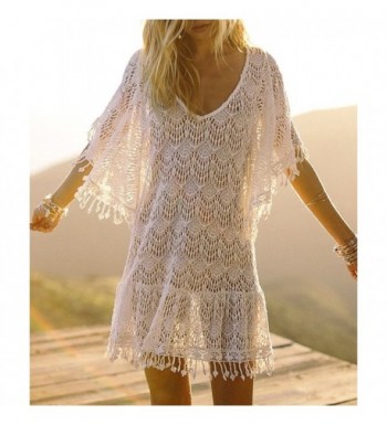 cream lace beach cover up