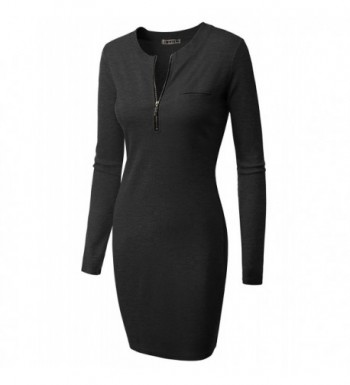 Doublju Fitted Dress available CHARCOAL