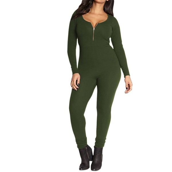 Womens Classic Sleeve Stretch Jumpsuit