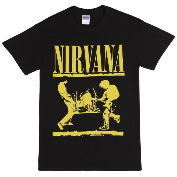 Nirvana Band Yellow T shirt Black