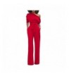 Womens Shoulder Sleeves Bodycon Jumpsuit