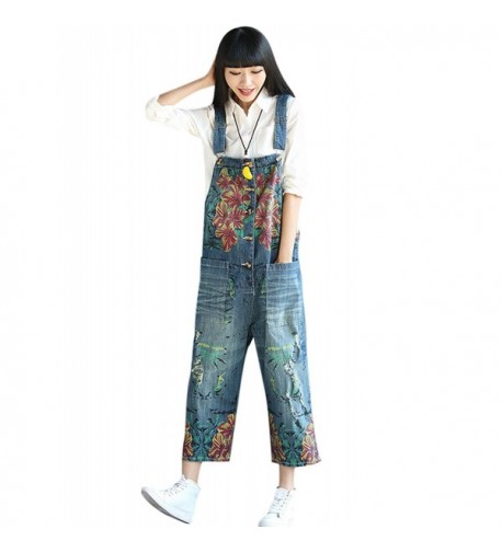 Zoulee Printed Overalls Jumpsuits Rompers