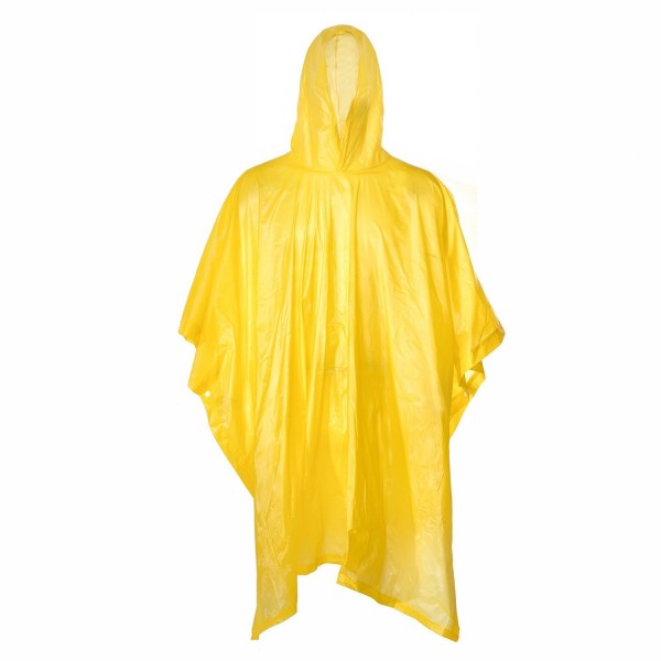 Portable Raincoat Poncho Sleeves Yellow