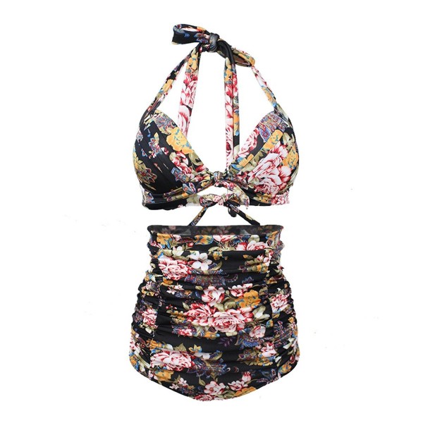 Slocyclub Floral Waisted Carnival Swimsuit