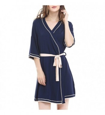 Womens Kimono Bathrobe Lightweight Sleepwear