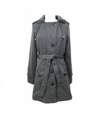 Womens Charcoal Fleece Length Jacket