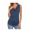 Qearal Womens Sleeveless Curved Cotton