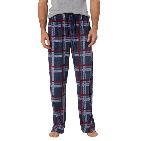 CYZ Mens Fleece Pajama Pant RedWhitePlaid L