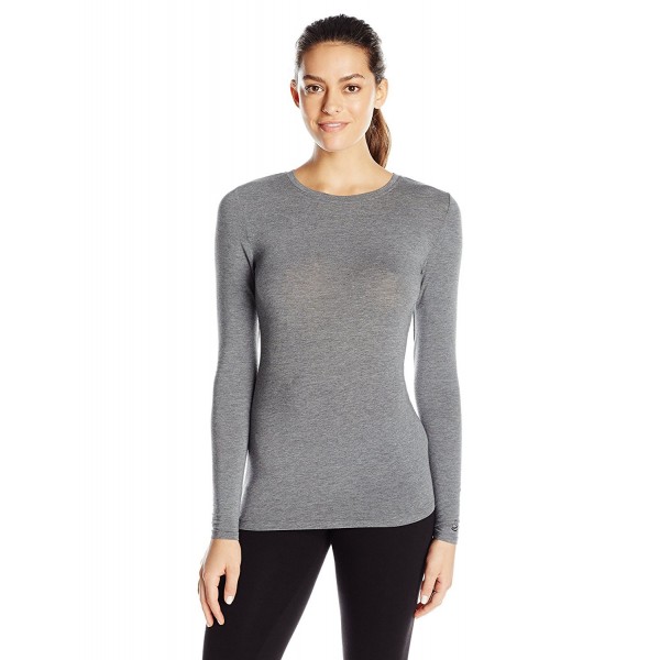 Women's Softwear With Stretch Long Sleeve Crew Neck Top - Heather Coal ...