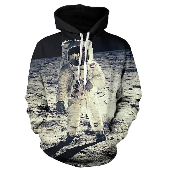 QZUnique Astronauts Printing Pullover Sweatshirt