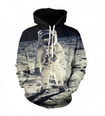 QZUnique Astronauts Printing Pullover Sweatshirt