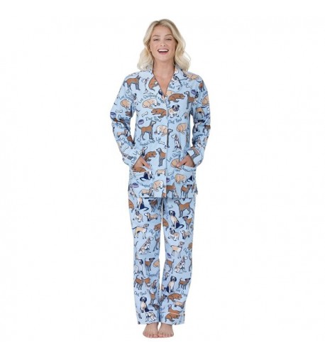 PajamaGram Womens Flannel Boyfriend Pajamas