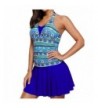 Slivery Color Swimsuit Tankini Printed