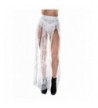 iHeartRaves White Floral Sheer Skirt