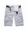 Stripe Multi pocket Cargo Shorts White