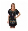 Mexico Embroidered Short Dress Black