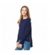 VILATTE Womens Sleeve Pullover Sweater