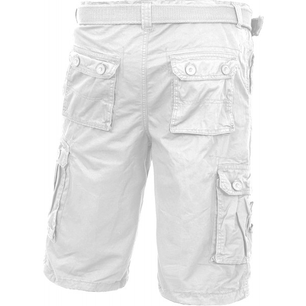 MX Mens Premium Cargo Shorts With Belt Outdoor Twill Cotton Loose Fit ...