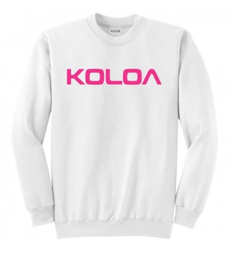 Koloa Classic Crewneck Sweatshirt White pink 4XL