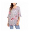 IDEAOLE Casual Blouse Floral Babydoll
