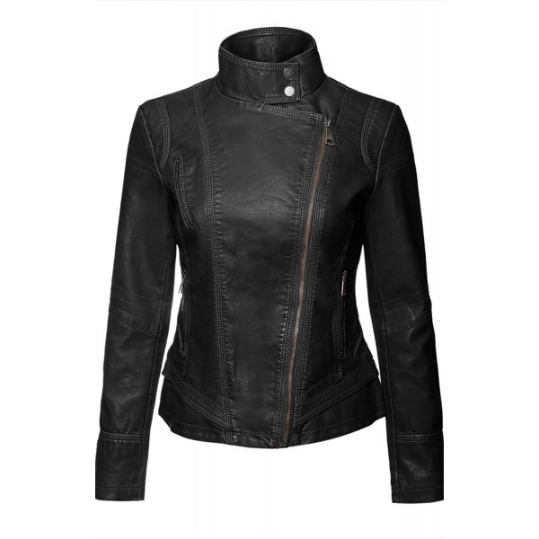 BodiLove Womens Leather Classic Jacket