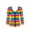 Sidecca Rainbow Sleeve Cardigan Sweater Rainbow Large