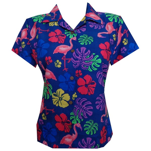 Alvish Hawaiian Shirt Flamingo Blouse