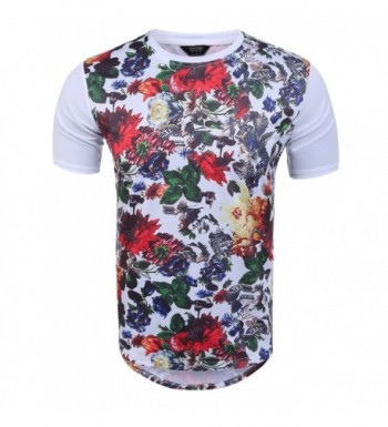 Coofandy Hipster Graphic Floral T shirts