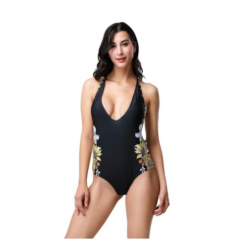 Coral Way Sunflower Printing Swimsuit